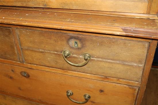 A George III pine housekeepers cupboard W.186cm